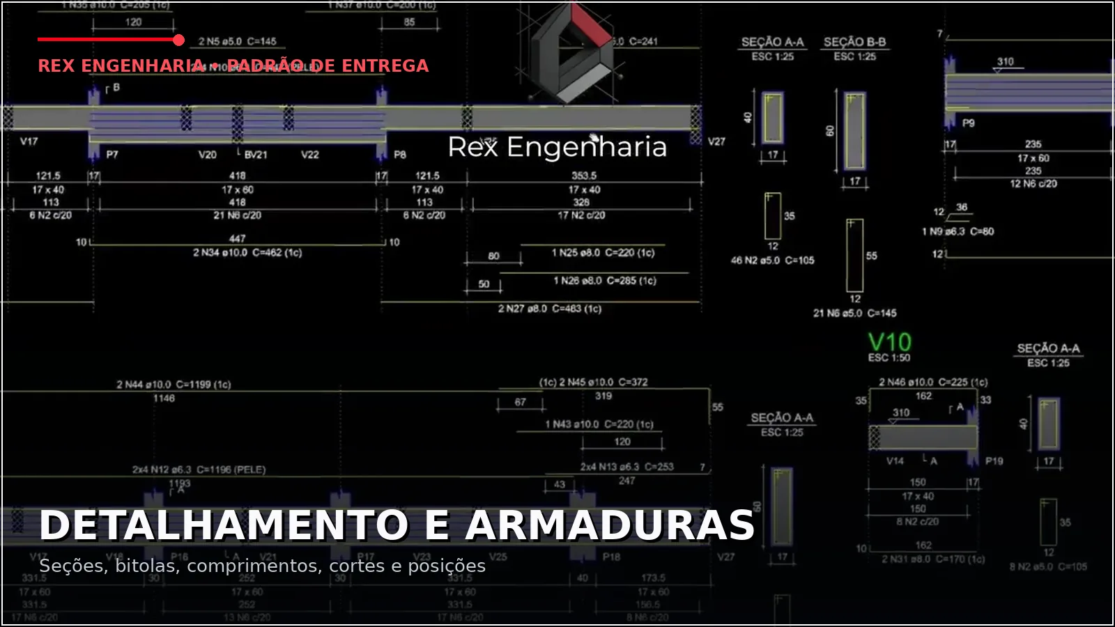 Detalhamento de armaduras da Rex Engenharia
