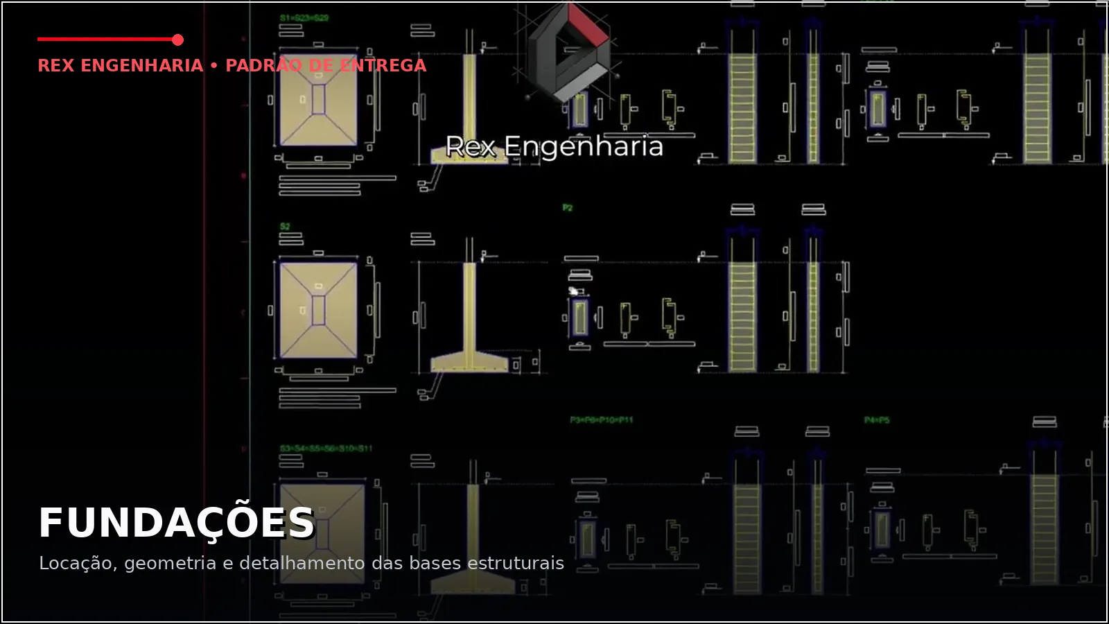 Detalhamento de fundações da Rex Engenharia