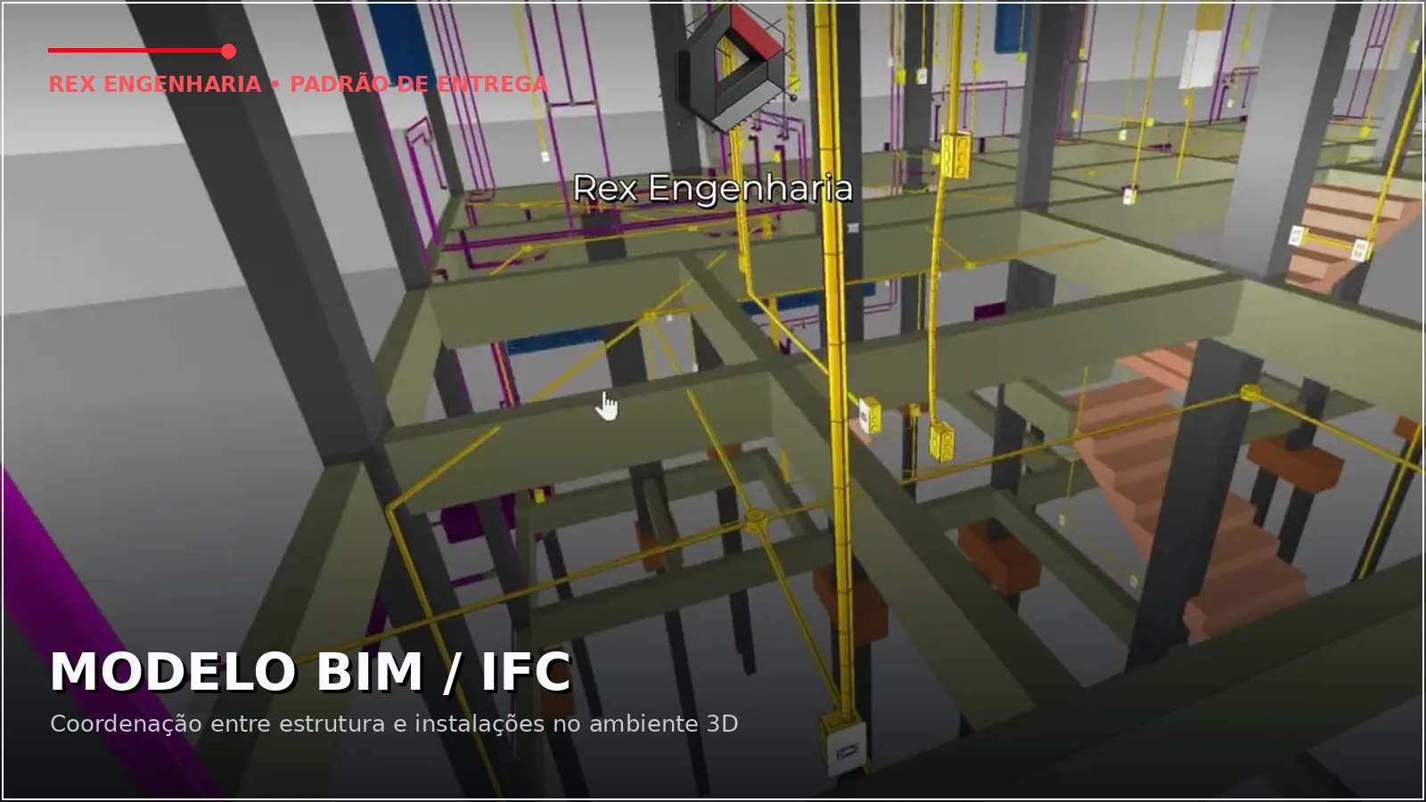 Modelo BIM e IFC coordenado da Rex Engenharia