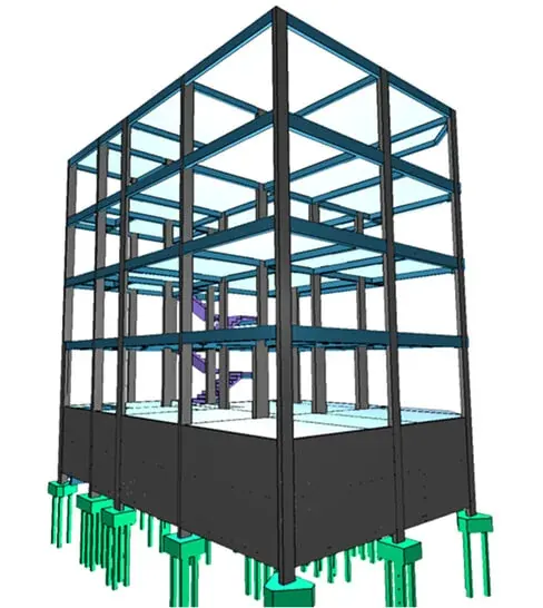 Modelo estrutural em concreto armado